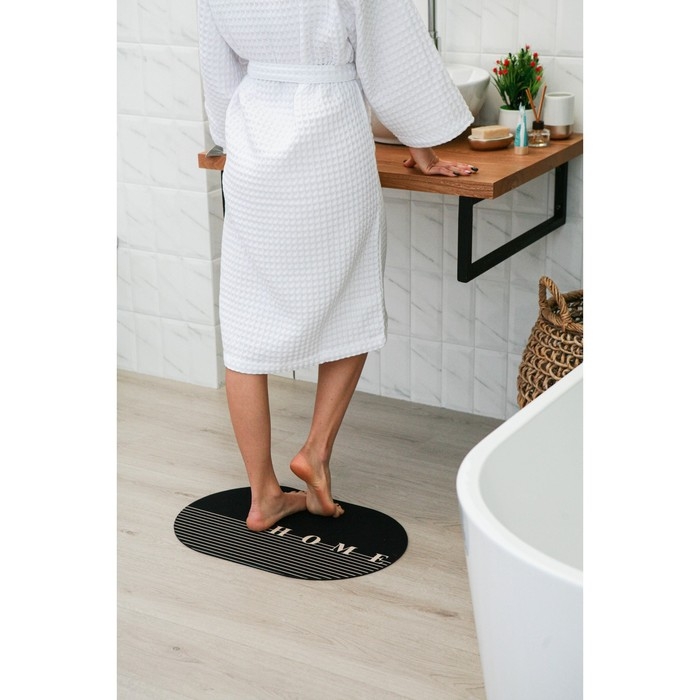 Коврик для дома Доляна Home, 38&times;58 см, цвет чёрный