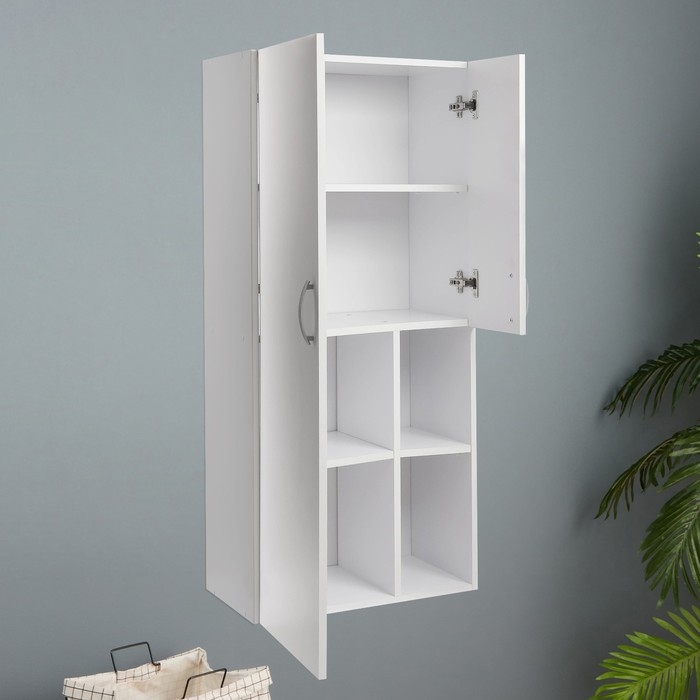 Шкаф для ванной комнаты, белый, 55 х 120 х 30 см