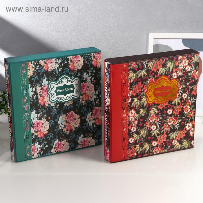 Фотоальбом на 400 фото 10х15 см "Цветочная элегия" в коробке МИКС 34х31х5,5 см