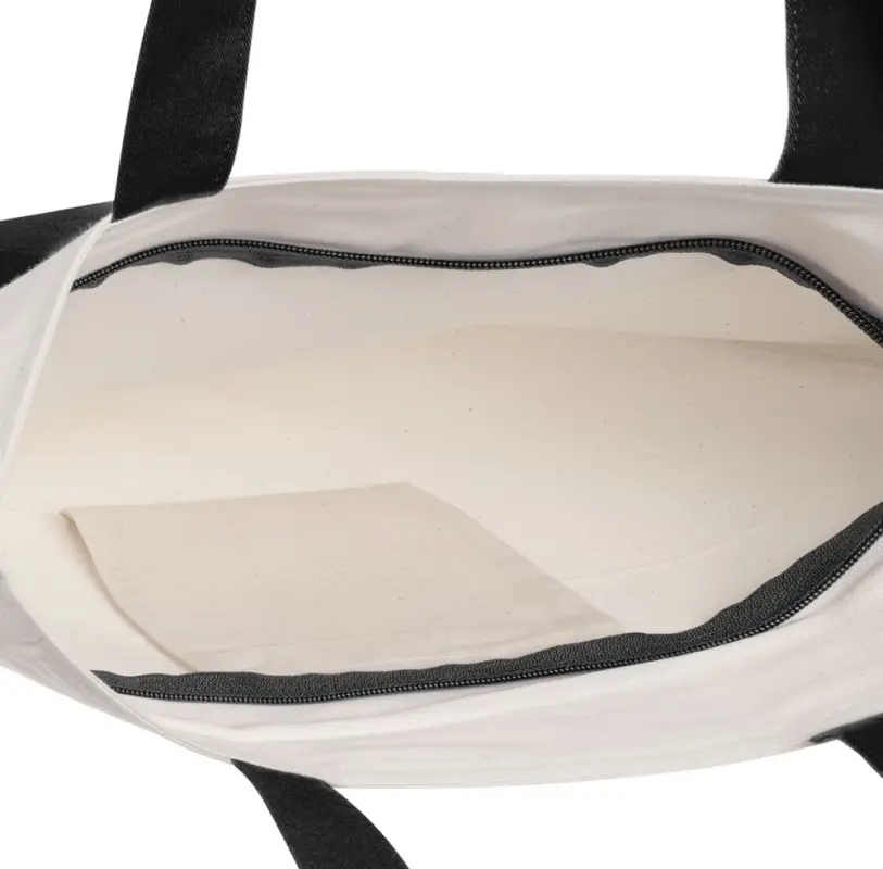 Сумка для покупок на молнии Shopaholic Zip, неокрашенная с черным Сумка для покупок на молнии Shopaholic Zip, неокрашенная с черным