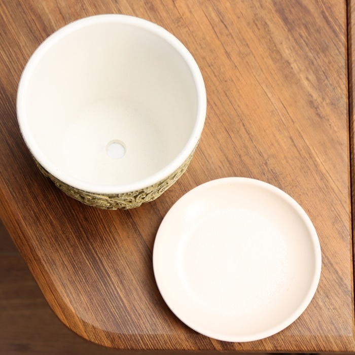 Горшок цветочный "Былина" оливковый бутон №2, 1,31л