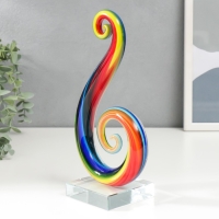 Сувенир интерьерный стекло "Завиток. Радуга" 24х12х8 см