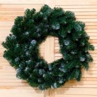 Венок "Люкс" с белыми кончиками 60 см Венок "Люкс" с белыми кончиками 60 см