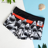 Плавки купальные для мальчика KAFTAN &laquo;Акулы&raquo;, рост 98-104 (30), цвет чёрный