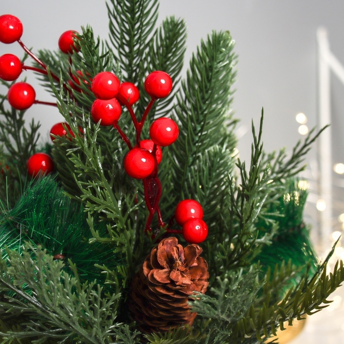 Декор "Лесной фестиваль" зелень ягоды, 30 см