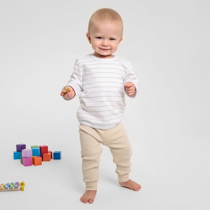 Штанишки детские MINAKU: Basic Line BABY, цвет бежевый, рост 68-74