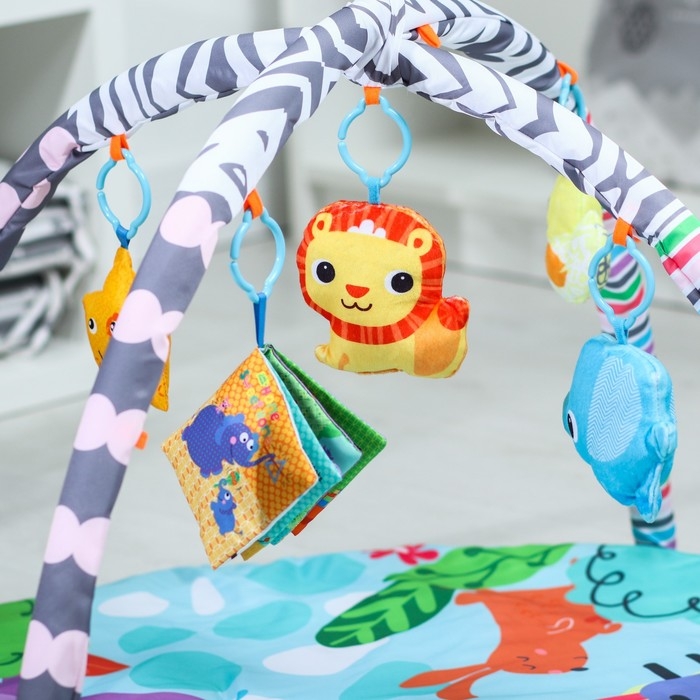 Развивающий коврик &laquo;Слоник&raquo;, с дугами, круглый, 82х82х0,5