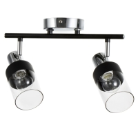 Светильник "Масуми " 2х60Вт Е14 черный/хром 47,5х10х20см Светильник "Масуми " 2х60Вт Е14 черный/хром 47,5х10х20см