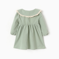 Платье для девочки MINAKU, цвет оливковый, рост 74-80