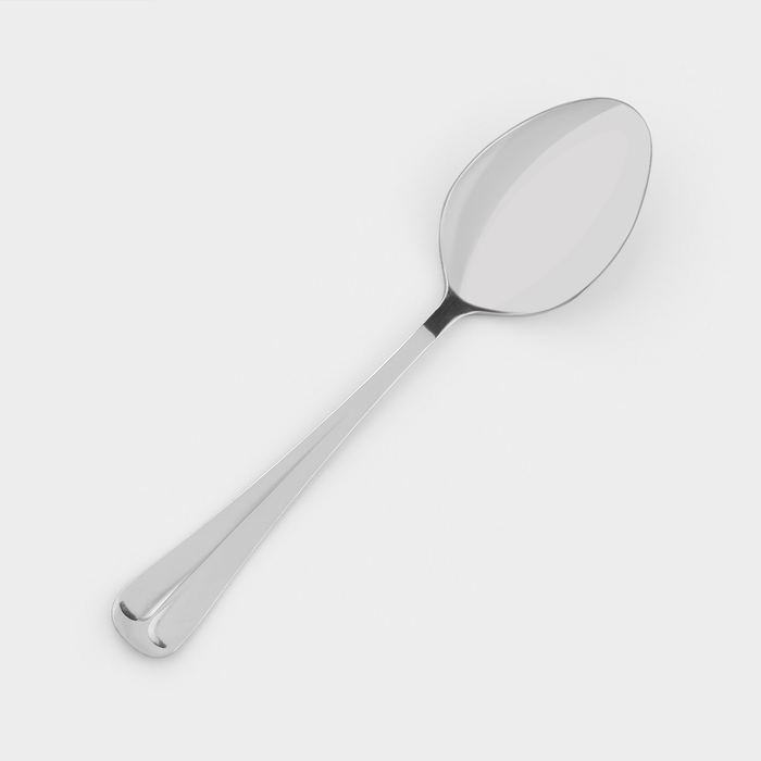 Ложка столовая &laquo;Уют&raquo;, длина 19,5 см, толщина 1,8 мм, цвет серебряный