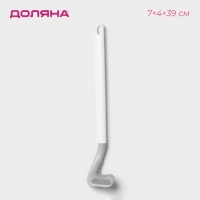 Ёршик для унитаза Доляна, силиконовый, 7×4×39 см, цвет серый Ёршик для унитаза Доляна, силиконовый, 7×4×39 см, цвет серый