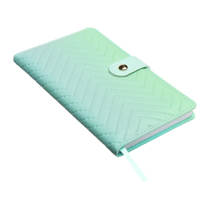 Планинг карманный недатированный, 80 листов, 100 х 170мм, deVENTE.Elizabeth, твердая обложка кожзам с поролоном, хлястик, блок 70, зеленый