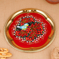 Набор «Рябина», 3 предмета, самовар 3 л, заварочный чайник 0,7 л, поднос Набор «Рябина», 3 предмета, самовар 3 л, заварочный чайник 0,7 л, поднос