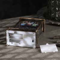 Светодиодная фигура &laquo;Камин с носками&raquo; 10 &times; 18 &times; 4.5 см, пластик, батарейки АААх3 (не в комплекте), свечение тёплое белое