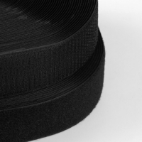 Липучка, 50 мм &times; 25 &plusmn; 1 м, цвет чёрный