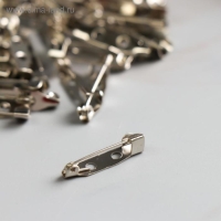 Основа для творчества "Значок с булавкой" набор 60 шт серебро 0,5х2 см Основа для творчества "Значок с булавкой" набор 60 шт серебро 0,5х2 см