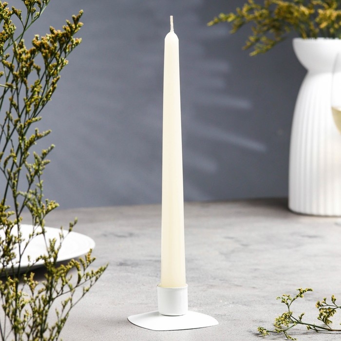 Свеча античная, 2,3х 24,5 см, 5 ч, 55 г, слоновая кость Свеча античная, 2,3х 24,5 см, 5 ч, 55 г, слоновая кость