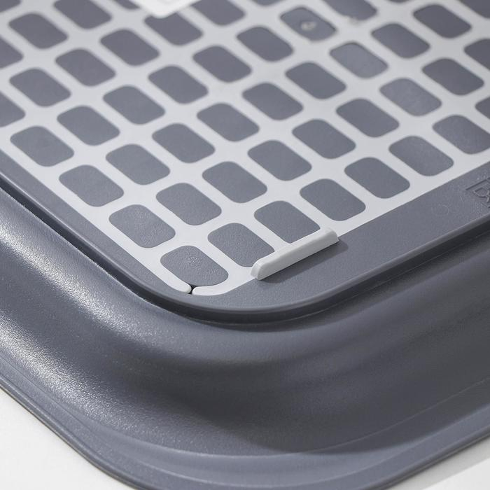 Поднос с антискользящим покрытием, 36,5&times;27 см, цвет МИКС