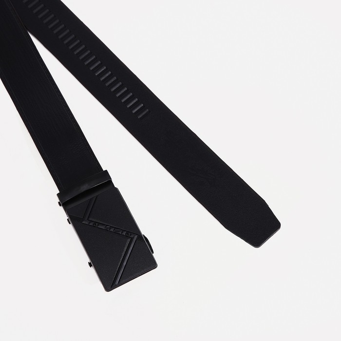 Ремень мужской, ширина 3,5 см, пряжка автомат, цвет чёрный Ремень мужской, ширина 3,5 см, пряжка автомат, цвет чёрный