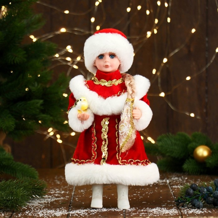 Снегурочка Снегурочка "В пышной шубке" 14х30 см, красный