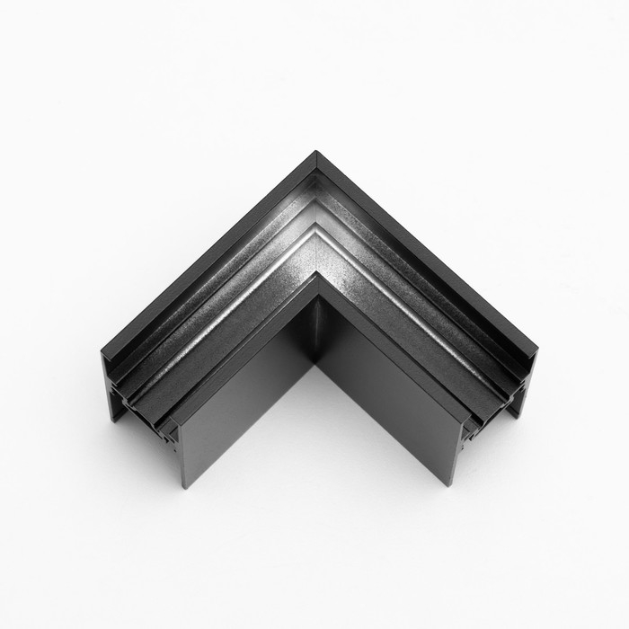 Соединитель накладной для шинопровода г-образный черный 5х5 см Соединитель накладной для шинопровода г-образный черный 5х5 см