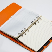 Ежедневник недатированный А5, 120 листов на кольцах FIRENZE, обложка искусственная кожа, блок 70г/м2, серый