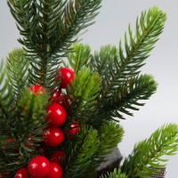 Фигура светодиодная «Ель и ягоды» 34 x18 x18 см, 10 LED, батарейки AG13x3 (в комплекте), свечение тёплое белое Фигура светодиодная «Ель и ягоды» 34 x18 x18 см, 10 LED, батарейки AG13x3 (в комплекте), свечение тёплое белое