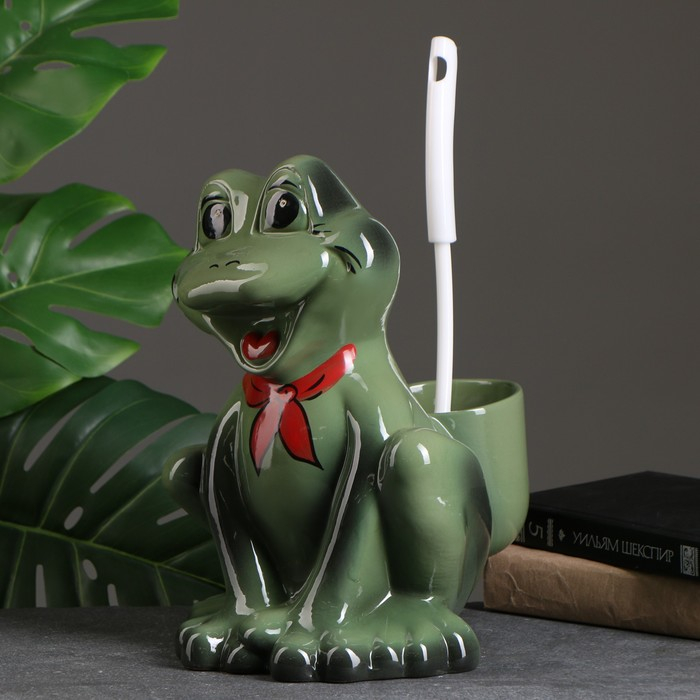 Подставка под ёрш Подставка под ёрш "Лягушка", с ёршиком