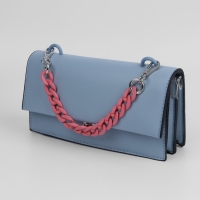 Цепочка для сумки, с карабинами, пластиковая, 23 × 17 мм, 30 см, цвет пыльная роза/серебряный Цепочка для сумки, с карабинами, пластиковая, 23 × 17 мм, 30 см, цвет пыльная роза/серебряный