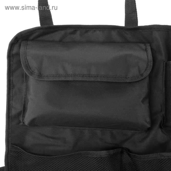 Органайзер на заднее сиденье 87 х 47 см, 8 карманов, черный