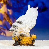 Садовая фигура "Сова с букетом роз" белая, 26см Садовая фигура "Сова с букетом роз" белая, 26см