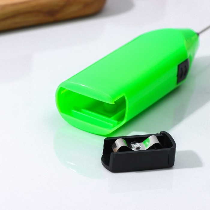 Капучинатор Доляна, 20&times;4&times;2,5 см, 2,5 Вт, цвет зелёный