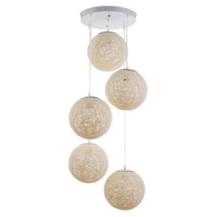 Светильник BayerLux Светильник BayerLux "Ротанг" 5хЕ27 40Вт белый 35х35х35-150см