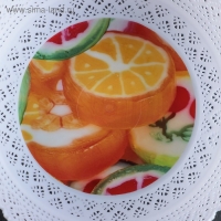 Ваза для хлеба и фруктов «Зефир. Принт», d=20 см, цвет МИКС Ваза для хлеба и фруктов «Зефир. Принт», d=20 см, цвет МИКС