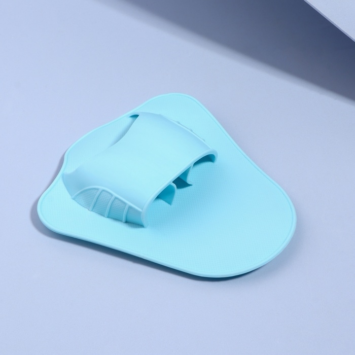 Массажёр - щётка, антицеллюлитный, 14 × 12 × 3,5 см, цвет голубой Массажёр - щётка, антицеллюлитный, 14 × 12 × 3,5 см, цвет голубой