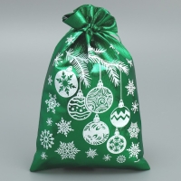 Мешочек подарочный парча &laquo;Игрушки&raquo;, 16 х 24 см +/- 1.5 см, Новый год