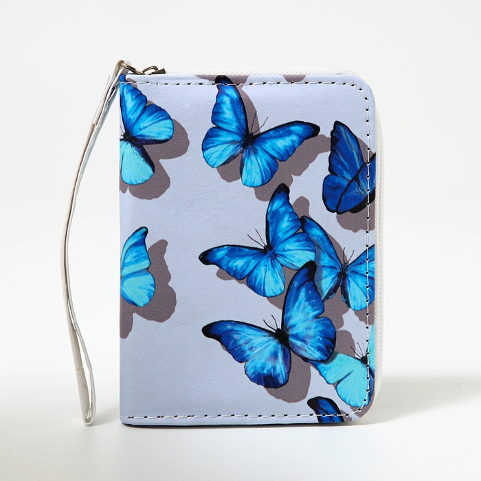 Кошелёк детский на молнии «Выбражулька», цвет голубой Кошелёк детский на молнии «Выбражулька», цвет голубой