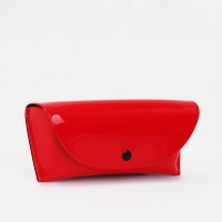 Футляр для очков на кнопке, длина 16,5 см, цвет красный Футляр для очков на кнопке, длина 16,5 см, цвет красный