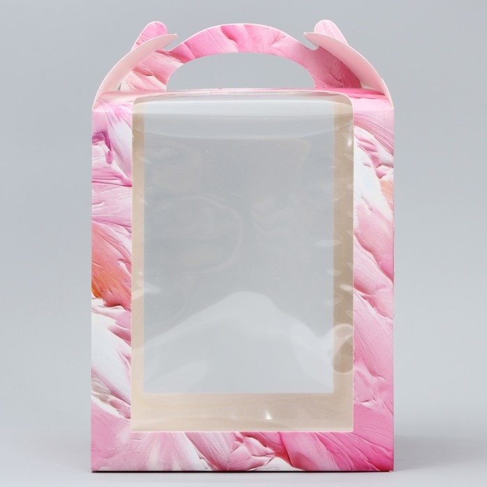 Коробка под торт, кондитерская упаковка, «Пастель», 15 х 15 х 18 см Коробка под торт, кондитерская упаковка, «Пастель», 15 х 15 х 18 см