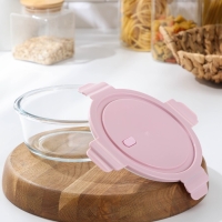 Контейнер из жаропрочного стекла круглый Cook and Freeze, 900 мл, 18×7 см, цвет МИКС Контейнер из жаропрочного стекла круглый Cook and Freeze, 900 мл, 18×7 см, цвет МИКС