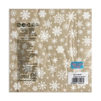 Новый год. Салфетки бумажные New Line Gold Decor &laquo;Рождественские снежинки&raquo; золото, 33х33 см, 3 слоя