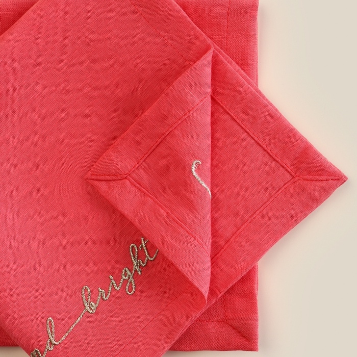 Наб. салфеток SL HOME Наб. салфеток SL HOME"Merry"40х40см-4шт., лён 100%, 170 гр/м2