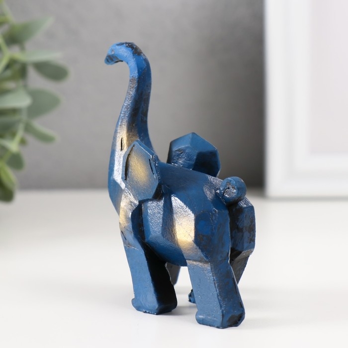 Сувенир полистоун "Синий слон" 3х8х8,5 см