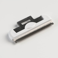 Дешеддер средний со съёмным лезвием, 15 х 7,8 см, бело-розовый Дешеддер средний со съёмным лезвием, 15 х 7,8 см, бело-розовый