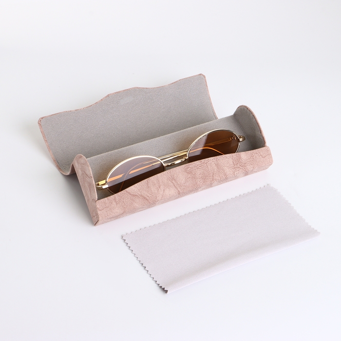 Футляр для очков на магните, длина 16 см, цвет розовый