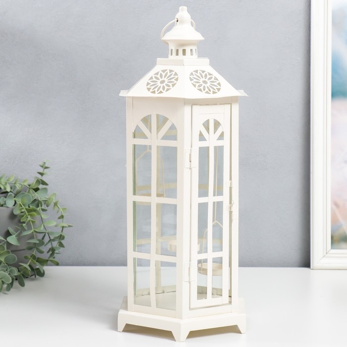 Подсвечник металл Подсвечник металл "Фонарь - цветок" МИКС 20х20х44 см