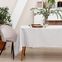 Скатерть Этель "Винтаж" цв.серебро, 142*180 +/-3 см, 115 &plusmn;10 гр,100% п/э
