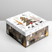 Набор подарочных коробок 10 в 1 &laquo;Новогодний&raquo;, 10 х 10 х 6 ‒ 28 х 28 х 15 см, Новый год