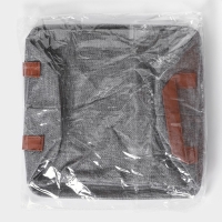 Корзина для хранения с ручками Доляна My Basket, 25&times;25&times;13, цвет серый