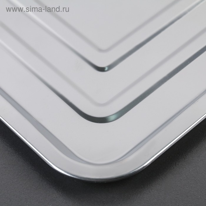 Противень из нержавеющей стали, 39,5&times;29,5 см, цвет хромированный